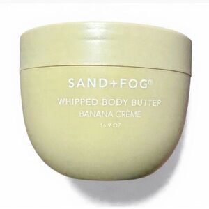 JUMBO SIZE Sand + Fog Whipped Body Butter BANANA CREME 16.9 Oz NEW